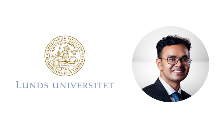 Logga på Lunds Universitet och foto på Ahmed Sabbir