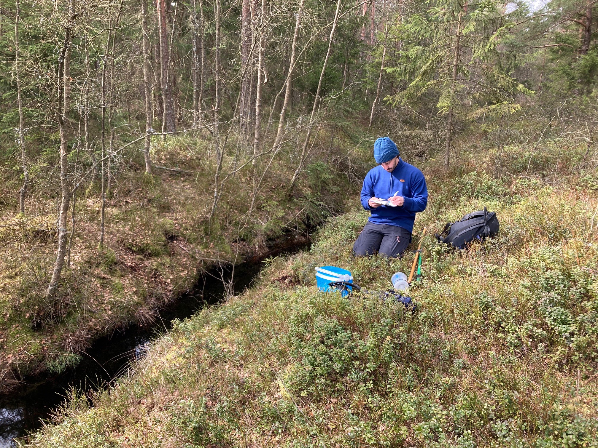 Johan Eliasson gör fältstudier